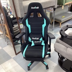 ⭐️春日市⭐️ゲーミングチェア⭐️FeelLab⭐️グリーン⭐️緑⭐️黒色⭐️定価18,800円⭐️No1882の画像