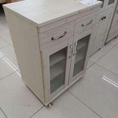 ★リユースのサカイ日立店★HJ7270  キャスター付き食器棚 ライトベージュ H86×D42×W60 クリーニング済み の画像