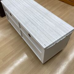 ★ジモティ割引あり★【リユースのサカイ野々市店】 ★TV台　白 ※はがれ有りの画像