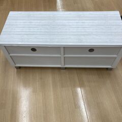 ★ジモティ割引あり★【リユースのサカイ野々市店】 ★TV台　白 ※はがれ有りの画像