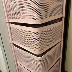 キッチンワゴン ピンクの画像