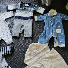 ミキハウスバスタオル＆70センチ男の子服の画像