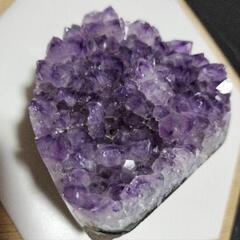 天然 非加熱🔹アメジスト 天然石クラスター L-1の画像
