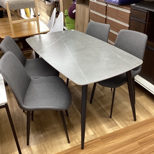 【取りに来られる方限定！！】アーバン通商　セラミックダイニング5点セット