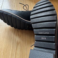 レイスアップシューズ　本革　24.5cmの画像