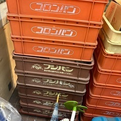希少 レトロ　コロンバン コンテナ パン ケース　プラ フード 配達箱 収納 移動 貴重 古い 昭和 古道具 アンティーク　9個セットの画像