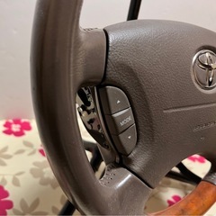 セルシオ30系 純正ウッドコンビステアリング木目 スパイラルケーブル付きの画像