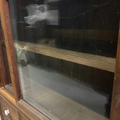 ビンテージ　昭和レトロ収納棚(サイドボード、サイドキャビネット、戸棚、食器棚、飾り棚、ガラスケース、引き出しの画像