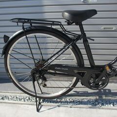 E405★限定特価★ 中古自転車 【　26インチ　ママチャリ　黒　LEDオートライト 】の画像