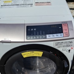 北九州市内配送無料　保証と BD-SV110BLドラム式洗濯乾燥機 ビッグドラム シルバー [洗濯11.0kg /乾燥6.0kg /ヒートリサイクル乾燥 /左開き]の画像