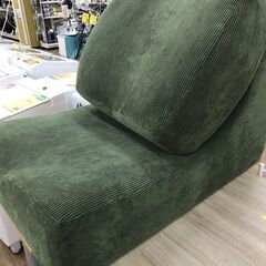 【ジャングルジャングル広陵店】家具　ソファー　1人用　グリーン　☆ジモティー特別価格☆の画像