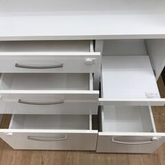 ★リユースのサカイ春日部店★KJ11140 ニトリ 食器棚 ホワイト H180×W100×D40 クリーニング済みの画像