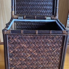 アンティークラタン籐収納BOX(大)の画像