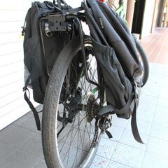 中古自転車 MARIN マリン URBAN アーバン クロスバイク 自転車 24段変速(前3段、後8段) フレームサイズ420㎜ 取付式LEDライト サイドバッグおまけ グリーン 定価8万円 通勤 通学 近所のお出掛けなどにの画像