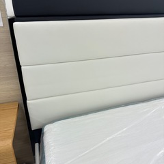 横幅120cm🌸セミダブルベット＆マットレスセット✨ブラック、ホワイト選べます♪の画像