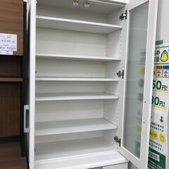 ★リユースのサカイ春日部店★KJ11141  食器棚 ホワイト H200×W70×D43 クリーニング済みの画像