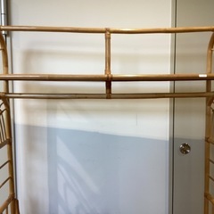 ラタンハンガーラック【町田市再生家具】251309の画像