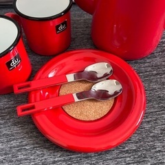 DECORA WARE デコラウェア ホーロー ポット カップ スプーンセットの画像