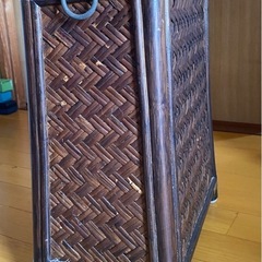 アンティークラタン籐収納BOX(小)の画像