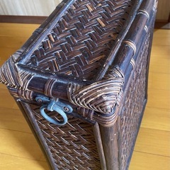 アンティークラタン籐収納BOX(小)の画像