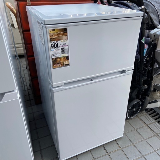 アビテラックス 2ドア冷凍冷蔵庫 90L 2023年製 AR-951 コンパクト