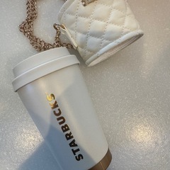 【日本非売品】STARBUCKS ホワイト キルティング タンブラーの画像