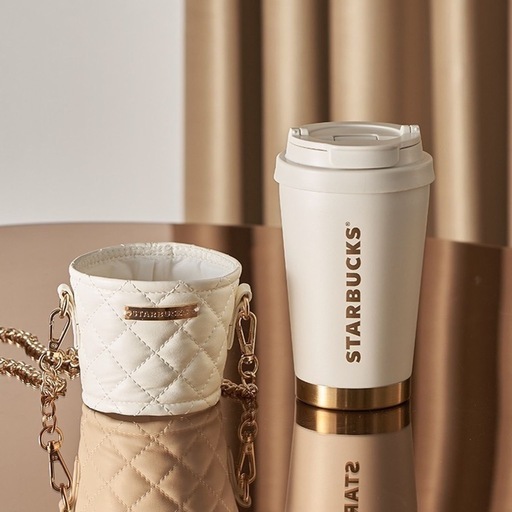 【日本非売品】STARBUCKS ホワイト キルティング タンブラー