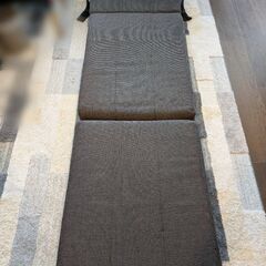 【1人掛け用ソファー】※最終値下げ※ファブリック調2WAYソファーベッドの画像