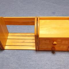 引出し付き本棚（伸縮します）の画像