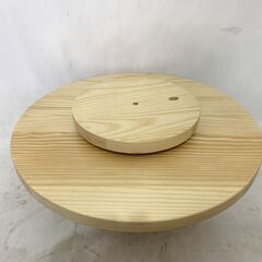 雑貨 エッセンシャルオイル回転収納具 ディスプレイ 木製 直径約34cm 高さ約17cmの画像