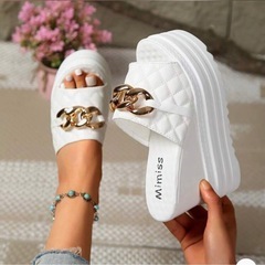 【美品❤️】厚底サンダル‎🤍Whiteの画像