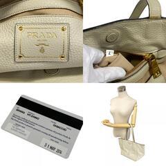 プラダ PRADA トートバッグ ヴィテロ・ダイノ ハンドバッグ 2way ショルダー BR5092 ホワイトの画像
