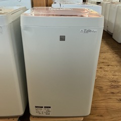 新生活を始める方😊☘️SHARP 5,5㎏ 2018年製 ES-G5E5 白・薄いピンク 洗濯機の画像