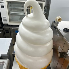 6295【割れなし程度良好】ニッセイ業務用ソフトクリームライト昭和レトロ 高さ約97㎝ ディスプレイアイスクリームランプ 照明 あんどんの画像