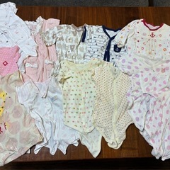 【あげます】60-80女の子ロンパース　まとめの画像