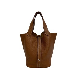 エルメス HERMES ハンドバッグ ピコタンロックPM ゴールド金具 □O ブラウンの画像