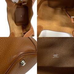 エルメス HERMES ハンドバッグ ピコタンロックPM ゴールド金具 □O ブラウンの画像