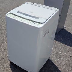 北九州市内配送無料　保証付き 2020年製　全自動洗濯機 ビートウォッシュ シャンパン BW-V80G-N [洗濯8.0kg /簡易乾燥(送風機能) /上開き]の画像