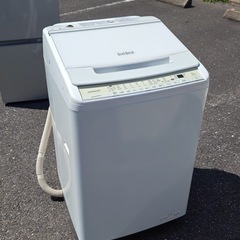北九州市内配送無料　保証付き 2020年製　全自動洗濯機 ビートウォッシュ シャンパン BW-V80G-N [洗濯8.0kg /簡易乾燥(送風機能) /上開き]の画像