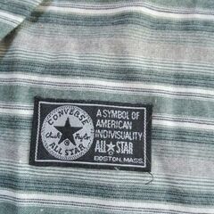 コンバースCONVERSE  メンズ長袖Tシャツ　未使用　サイズL　グレー系ボーダー　綿100%の画像