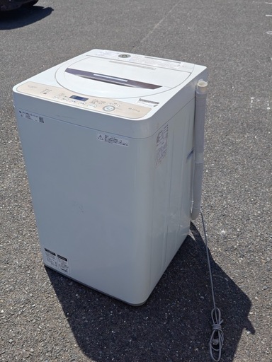 北九州市内配送無料　保証付き 2020年製 ES-GE6D-T 全自動洗濯機 ブラウン系 [洗濯6.0kg /乾燥機能無 /上開き]