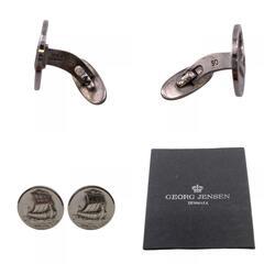 ジョージジェンセン Georg Jensen カフス タイバーモチーフ シルバーの画像