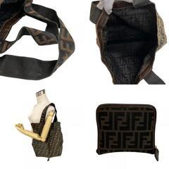 フェンディ FENDI ハンドバッグ ズッカ 折り畳み トートバッグ エコバッグ ブラウンの画像