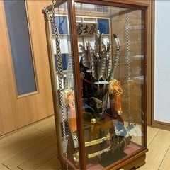 美品　武士の兜と刀の飾り 富士鷹　オルゴール装置付きの画像