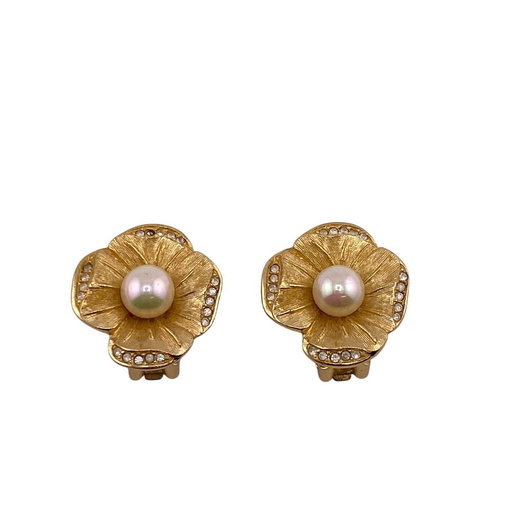 田中野夫✨ビンテージクリスチャンディオール　イヤリング　ゴールドエンブレム 田中野夫✨ビンテージクリスチャンディオール イヤリング