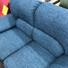 【ジャングルジャングル広陵店】　家具　ソファー　2人用　布張り　ブルー　☆ジモティー特別価格☆の画像