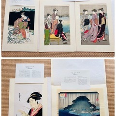 8/2まで　【豪華セット】浮世絵 名作撰 17点 専用ケース・解説書付き 復刻版 美人画/風景画の画像