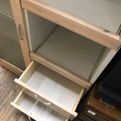 【ジャングルジャングル広陵店】家具　レンジボード　ナチュラル＆ホワイト　☆ジモティー特別価格☆の画像