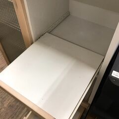 【ジャングルジャングル広陵店】家具　レンジボード　ナチュラル＆ホワイト　☆ジモティー特別価格☆の画像