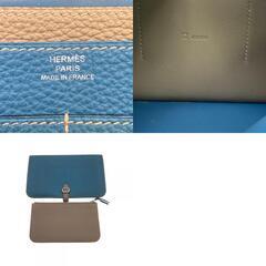 エルメス HERMES 長財布 ドゴンGM ブルージーンの画像